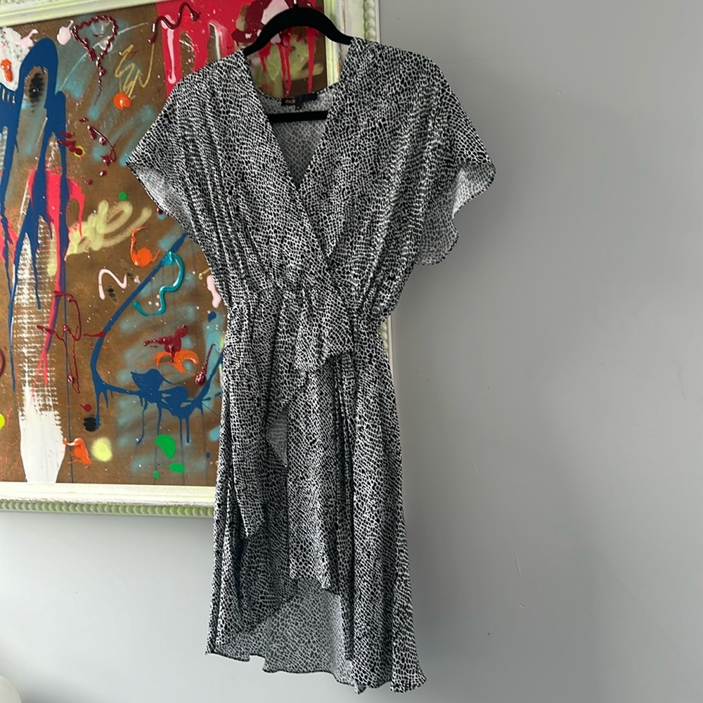 Maje black and white dress!